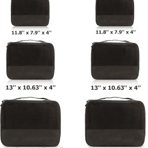 DoubleTrip Packing Cubes for Suitcases Carry on Luggage Organizer 6 Set Travel Accessories Lightweight Storage Bag Space Saver Clothes Pouch Large