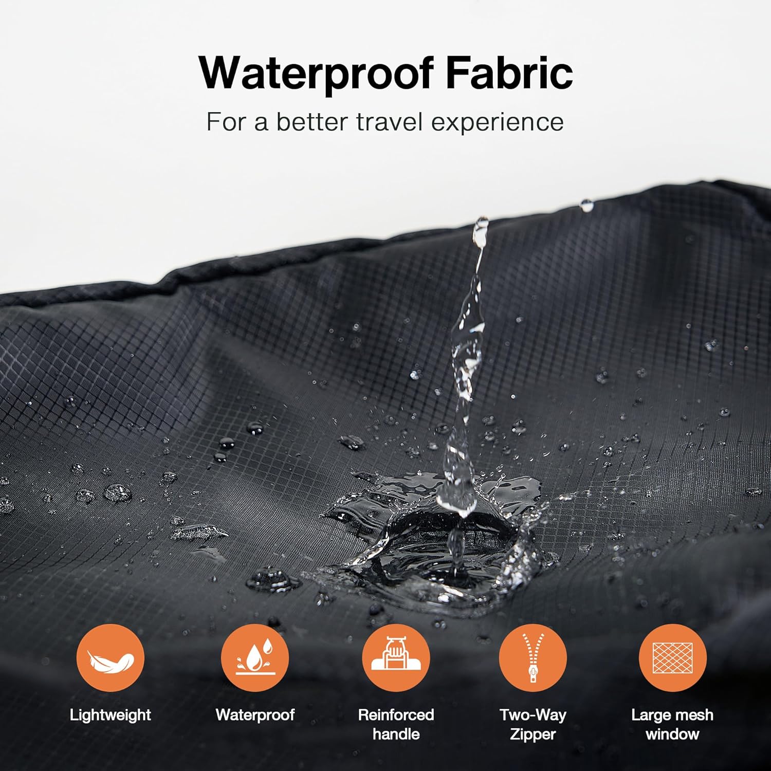 5 Set Packing Cubes Travel for Luggage Durable Suitcases Organizer Bags Lightweight Airplane Travel Vacation Essentials Accessories for Carry on (Black) - Image 4