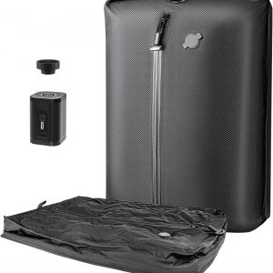 Luvan Travel Vacuum Bags for Luggage with Wireless Pump, Reusable Space Saver 33L Compression Clothing Packing Storage Organizer Cube for Carry On Suitcases and Backpack, IP67 Waterproof (1PC+1 Pump)