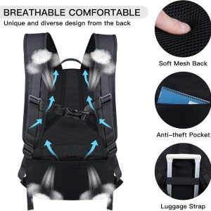 Extra Large Travel Laptop Backpack, 17.3 Inch Carry on Backpack for Men Women with USB Port, 50L Anti Theft Water Resistant College Bussiness TSA Airline Approved Work Computer Backpack, Black