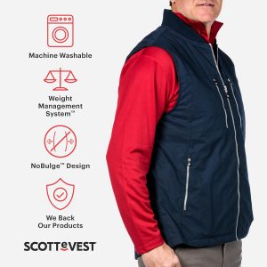 SCOTTeVEST 101 Vest for Men – 9 Hidden Pockets – Water Repellent for Travel & More