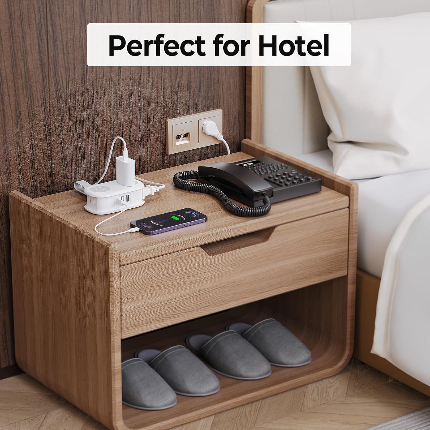 Travel Power Strip, ORICO 4 Outlets 3 USB Ports (1 USB C) with 4FT Wrapped Short Extension Cord, Compact Power Strip for Hotel Travel Essentials Cruise Approved-AP3 - Image 5