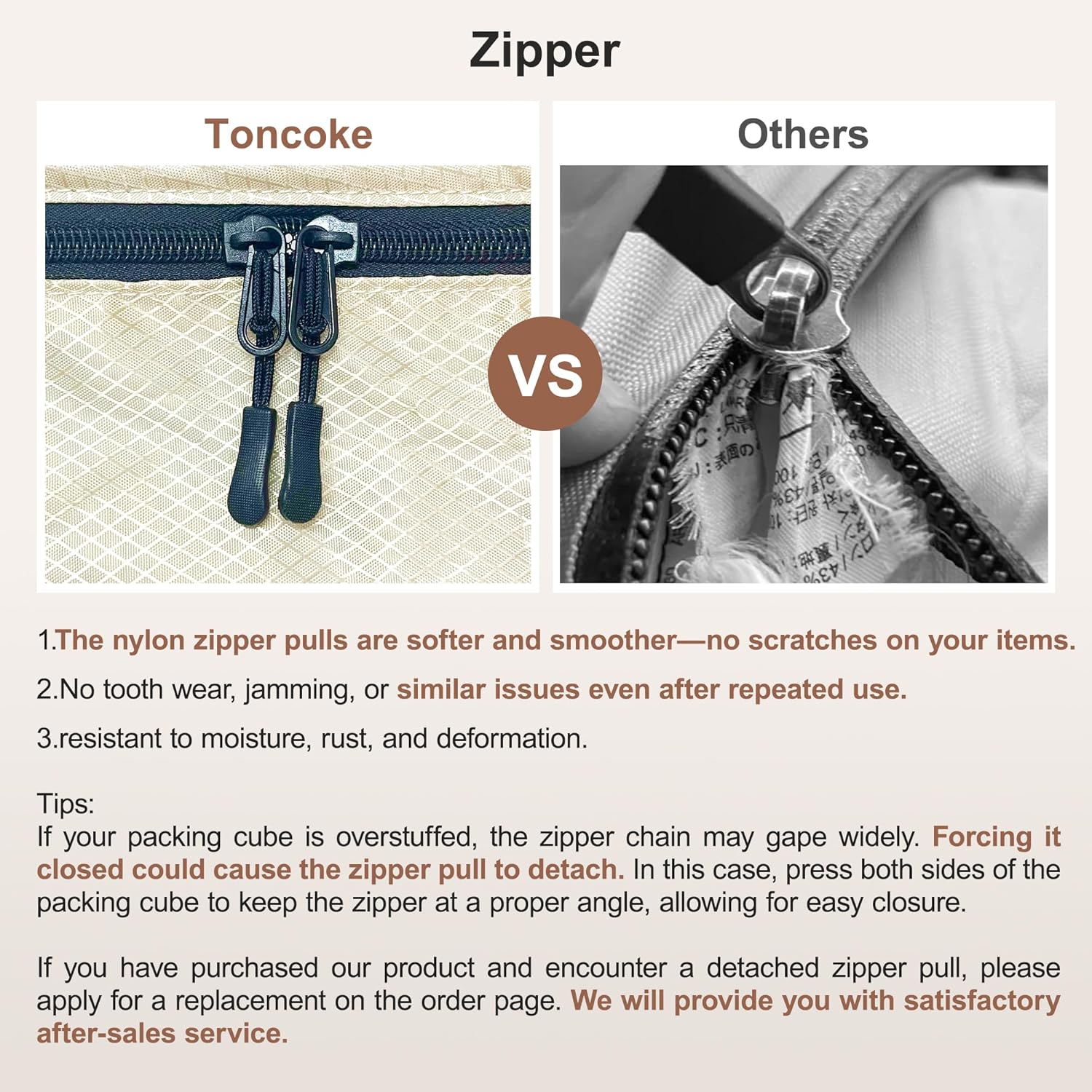 8-Piece Packing Cubes for Travel, Mesh Luggage Organizers with Shoe Bag, Toiletry Bag, Laundry Pouches, 4 Sizes (XL/L/M/S) for Suitcase Organization, Men Women Kids, Beige - Image 3