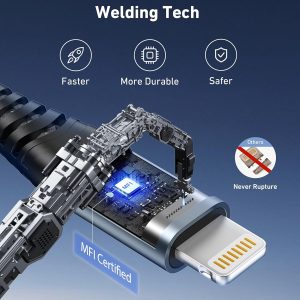 iPhone Charging Cable 6FT, 3Pack [Apple MFi Certified] USB to Lightning Cables Fast Charging, iPhone Charger Cord iPhone USB Cable Compatible with iPhone 14 13 12 11 Pro Max Plus 8 7 6 iPad and More