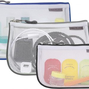 Travelon Set of 3 Assorted Piped Pouches