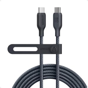 Anker USB C Cable, 240W Bio-Braided Type C Fast Charge Cord for iPhone 17 Series, MacBook Pro 2020, iPad Pro,and More(USB 2.0, 10FT, Phantom Black)