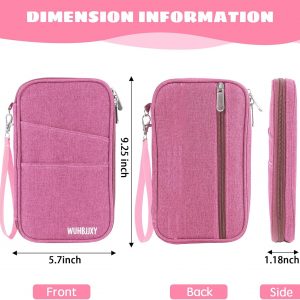 Premium Travel Passport Holder,Family Passport holder Travel Document Organizer,Secure &Stylish Companion For your Family (pink)