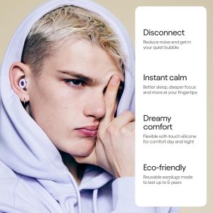 Loop Quiet 2 Ear Plugs – Ultra-Comfy Reusable Noise-Reducing Earplugs for Sleep, Deep Focus, Travel, Sensitivity | Flexible Hearing Protection | Customizable Fit | 24dB (SNR) Noise Reduction