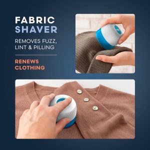 Conair Fabric Shaver, Lint Shaver for Clothing and Furniture Removes Lint, Fuzz, and Pilling, Fabric Pilling Remover with Extra-Large 2.25″ Shaving Surface and 3 Stainless Steel Blades