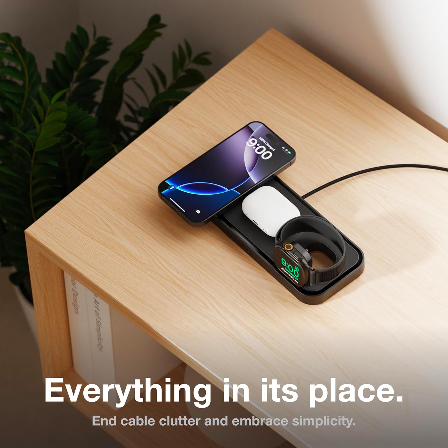 NOCO XGrid XDP3: 3-in-1 Wireless Charging Pad – Charging Station for iPhone, Apple Watch, and AirPods – MagSafe Compatible, Qi2 Certified – Includes 45W USB-C Wall Charger and 6.5-Foot USB-C Cable - Image 3