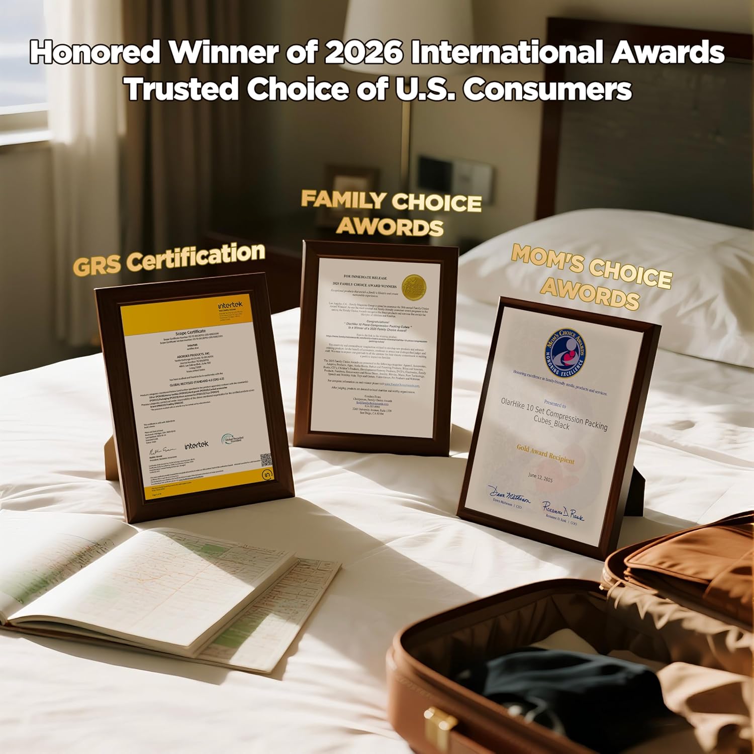 6 Set Compression Packing Cubes for Travel Essentials,Compressible Expandable Packing Cubes for Suitcase,OlarHike Luggage Organizer Bags for Travel,Handy Helper for Organizing Clothes(Black) - Image 6