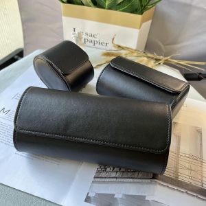 3 Watch Roll Travel Case – Handmade Leather Watch Rolls Box for Man – Travel Watch Roll with Velvet to Protection – Watch Roll Organizer to Home Secure Storage