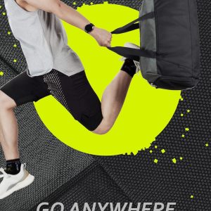 BAGSMART Gym Bags for Men Women, Foldable Travel Duffle Bag, Lightweight Weekender Duffel Bag With Shoe Compartment, Water Resistant Workout Duffle Sports Bag for Travel Yoga, Black