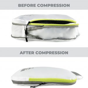 Beeyond Compression Packing Cubes Set – 6 Pieces for Travel and Luggage Organization, Includes Large & Small Cubes, Accessories Bag, and Laundry Bag