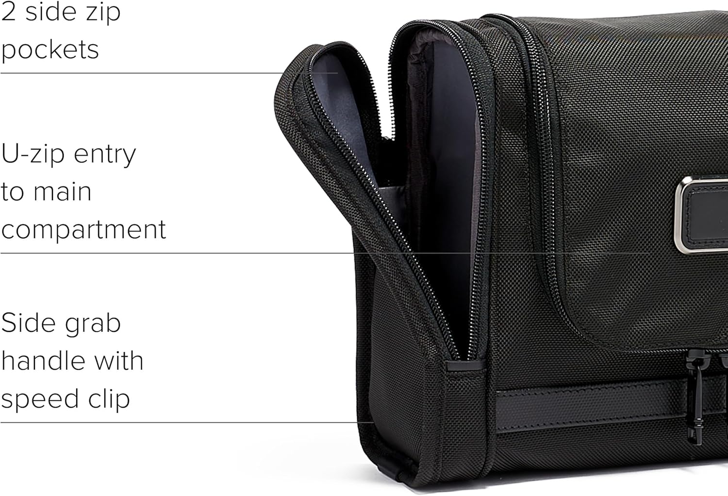TUMI - Alpha Hanging Travel Kit - Toiletries and Cosmetics Organizer - Travel Essentials Bag with Hooks & Pockets - Black - Image 5