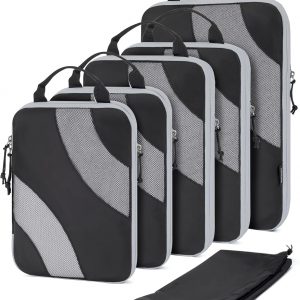 BAGSMART Compression Packing Cubes, 6 Set/4 Set/2 Set Travel Packing Cubes for Carry on Suitcases, Compression Suitcase Organizers Bag Set & Travel Cubes for Luggage, Lightweight Packing Organizers