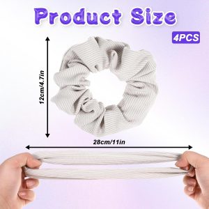 4 Pcs Pocket Scrunchies Hair Ties with Hidden Zipper Stash Scrunchy Ponytail Holder Secret Compartment Items Storage Accessories Small Items Keys Money for Women Girls