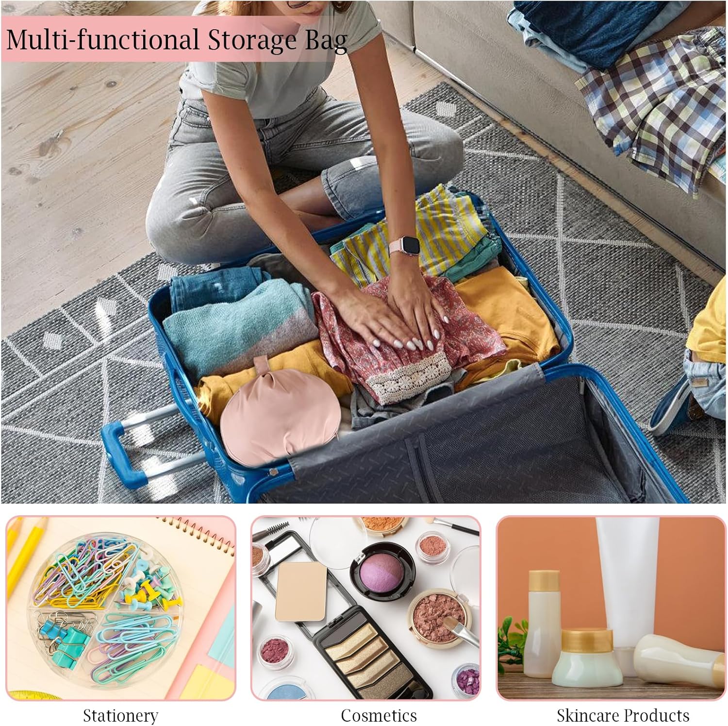 Travel Underwear Packing Cube for Women – Portable Luggage Organizer, Multi-Compartment Storage Bag for Clothes, Bras, and Accessories, Ideal for Suitcases and Carry-Ons - Image 5