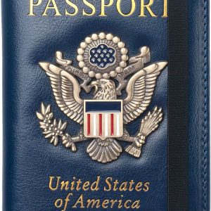 Coowayze Passport Holder Wallet for Travel Men Women RFID US Passport Cover Case, Waterproof Leather Passport Book Protector with Vaccine Card Slot Travel Document Organizer