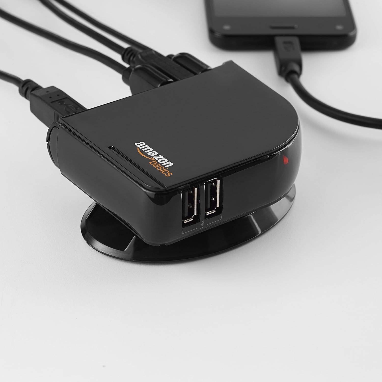 Amazon Basics 7 Port USB 2.0 Hub Tower with 5V/4A Power Adapter, Black - Image 9