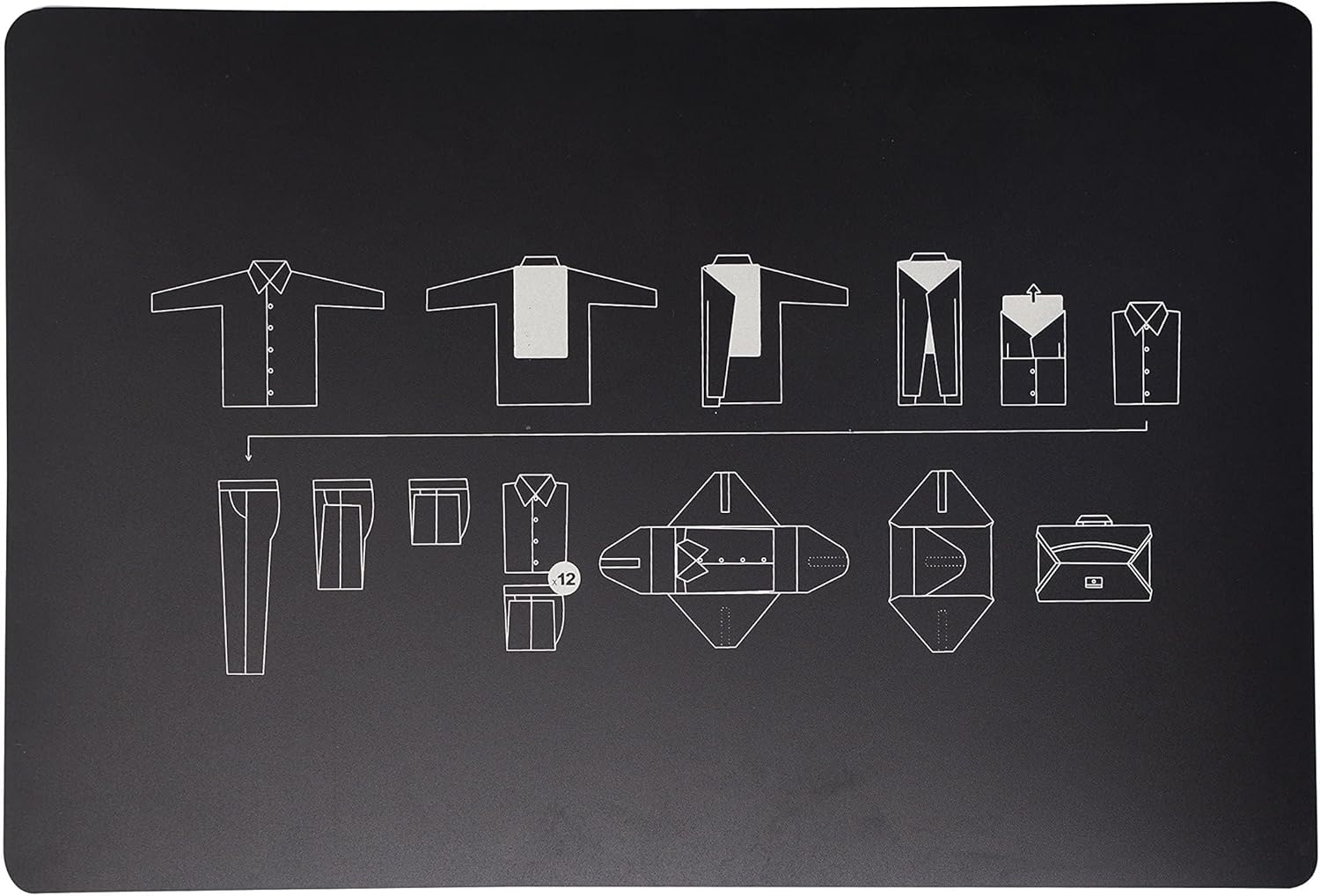 Garment Packing Folder For Travel Clothes Organizer Travel Garment Bag Luggage Accessory Black - Image 3