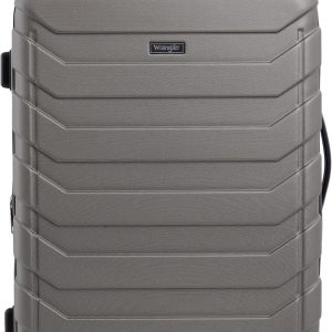 Wrangler 4 Piece Miami Luggage and Packing Cubes Set, Desert Taupe
