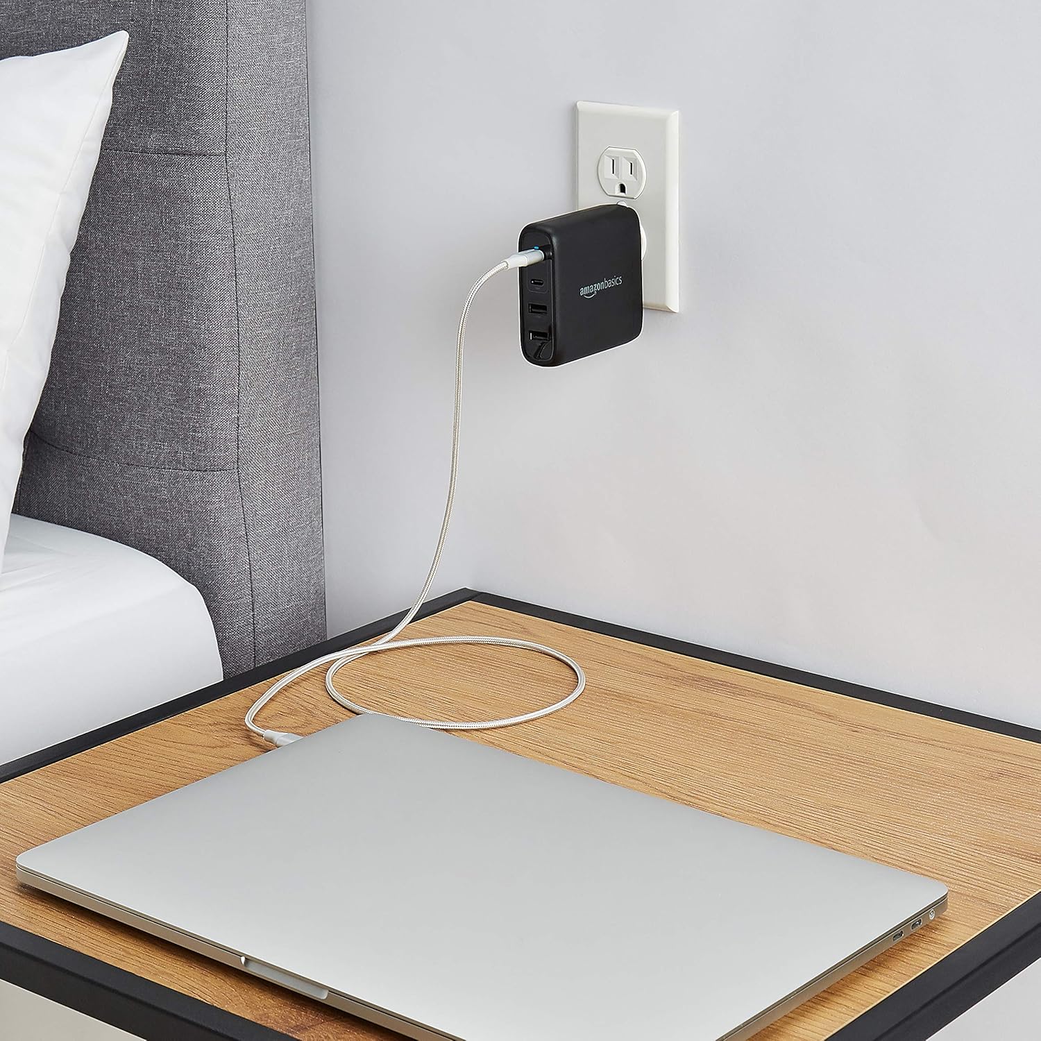 Amazon Basics 100W Four-Port GaN Wall Charger w/ 2 USB-C (100W,18W) & 2 USB-A Ports (12W) w/PD for Laptops, Tablets & Phones (iPhone 16/15/14/13/12/11/X, iPad, Mac, Samsung, and More), Non-PPS, Black - Image 8