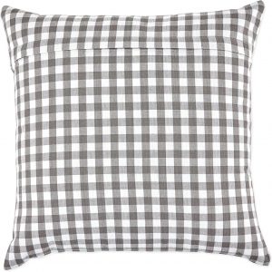DII Decorative Square Throw Pillow Cover Collection Cotton, Machine Washable, Hidden Zipper, 18×18, Gray Assorted, 4 Piece