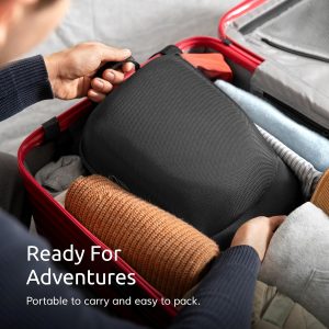 Ozueccr Hard Hat Travel Case – Storage for Baseball Caps with Carrying Handle and Adjustable Shoulder Strap, Hat Organizer Protects up to 6 Hats, for Travel and Home Storage (Black)