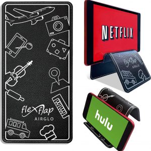 Airplane Travel Essentials for Flying Flex Flap Cell Phone Holder & Flexible Tablet Stand for Desk, Bed, Treadmill, Home & in-Flight Airplane Travel Accessories – Travel Must Haves Cool Gadgets
