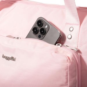 Baggallini Carryall Expandable Lightweight Travel Tote 22″ Packable Folding Compact Nylon Washable Weekender w/Luggage Sleeve